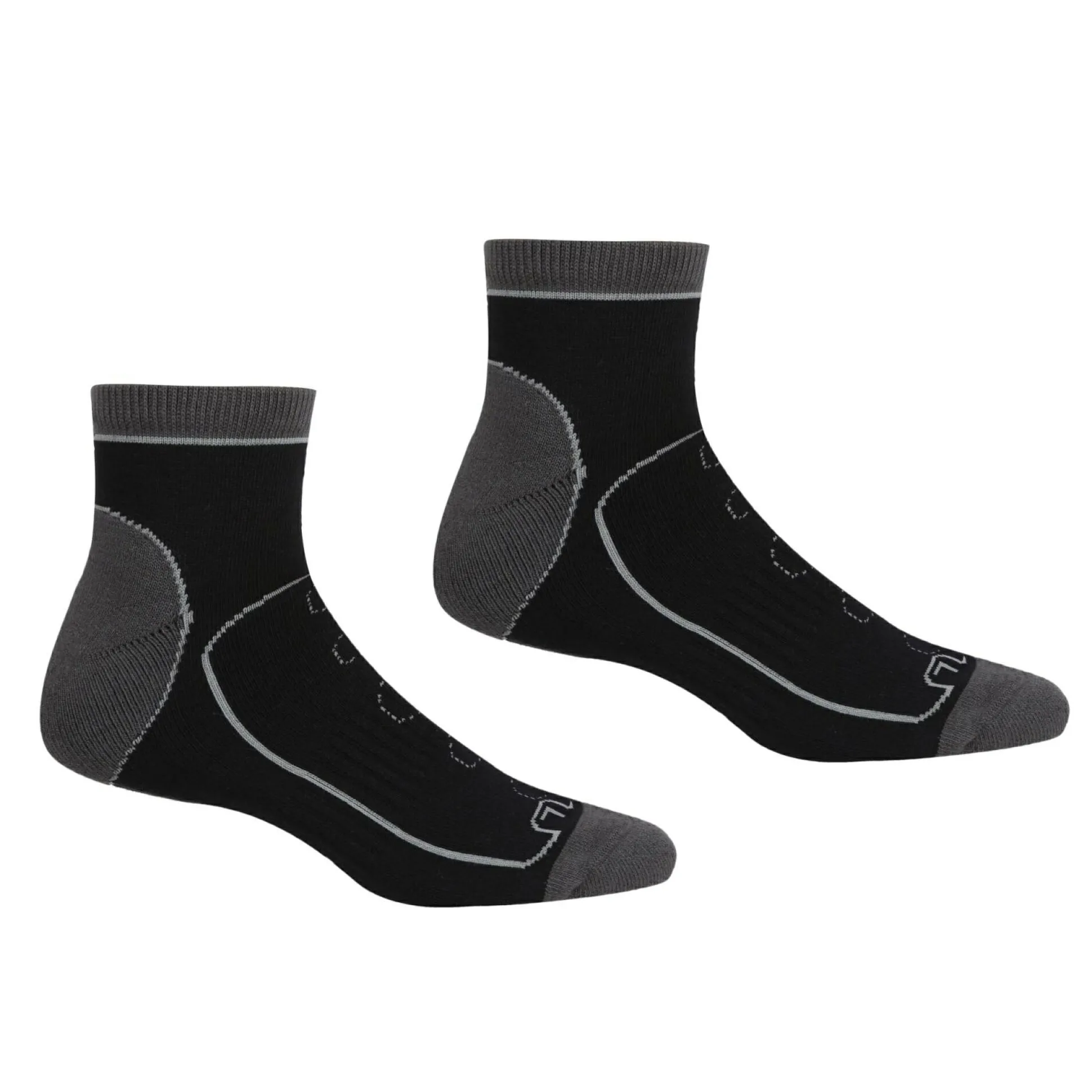 2 Pack Samaris Trail Sock | Black Dark Steel