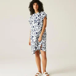 Adult's Towel Robe | Navy White Large Floral