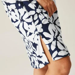 Adult's Towel Robe | Navy White Large Floral