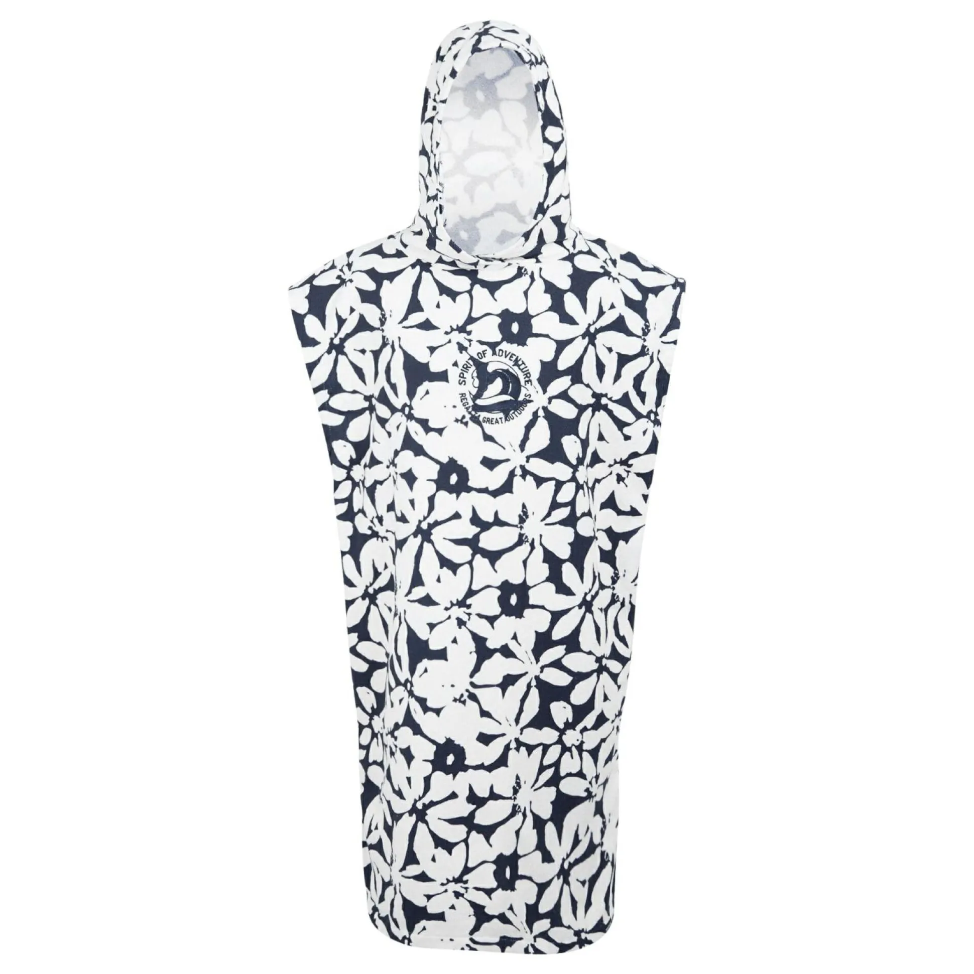 Adult's Towel Robe | Navy White Large Floral