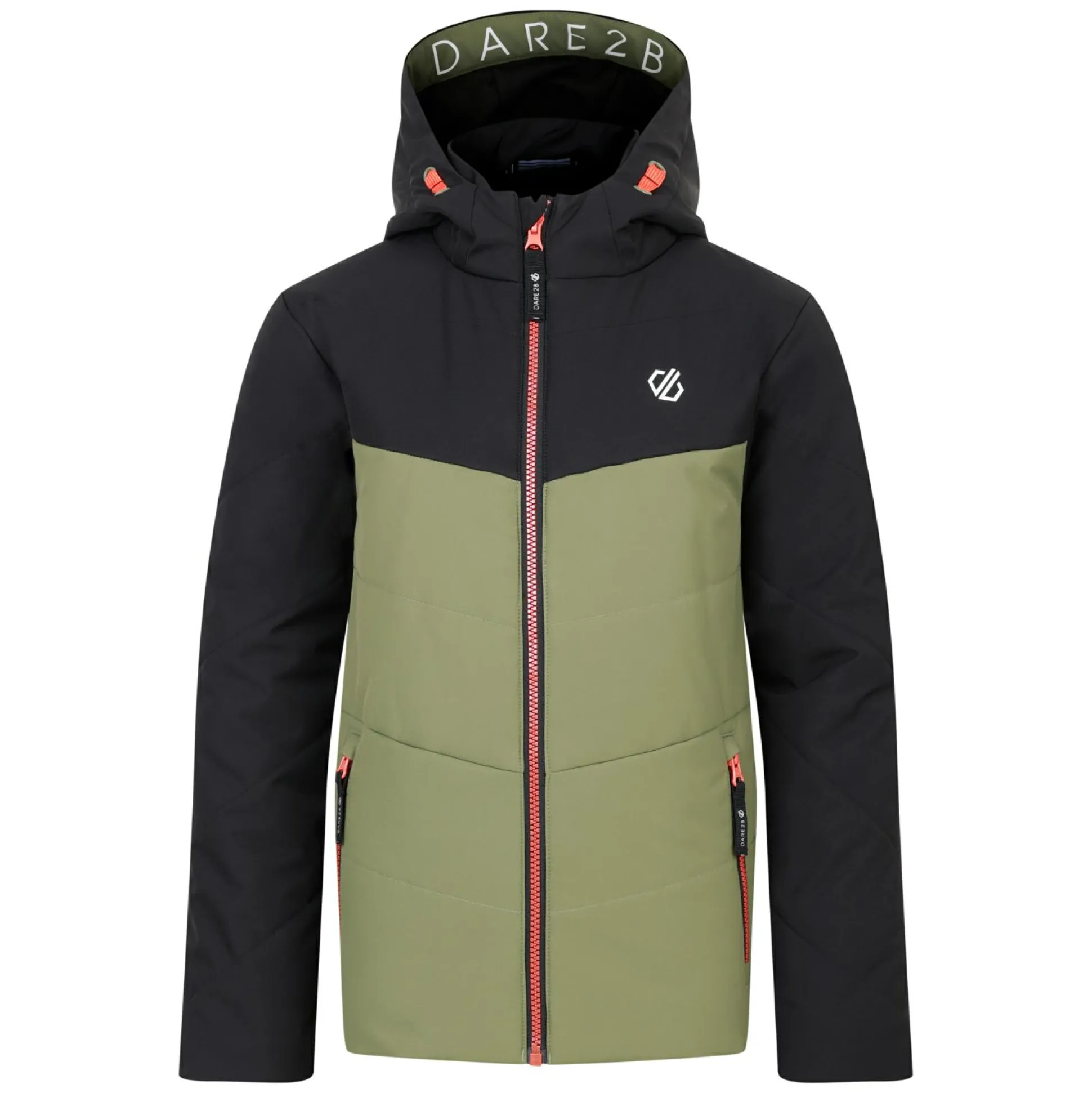 Dare 2b - Kids' Jolly Puffer Jacket | Black Olivine Green