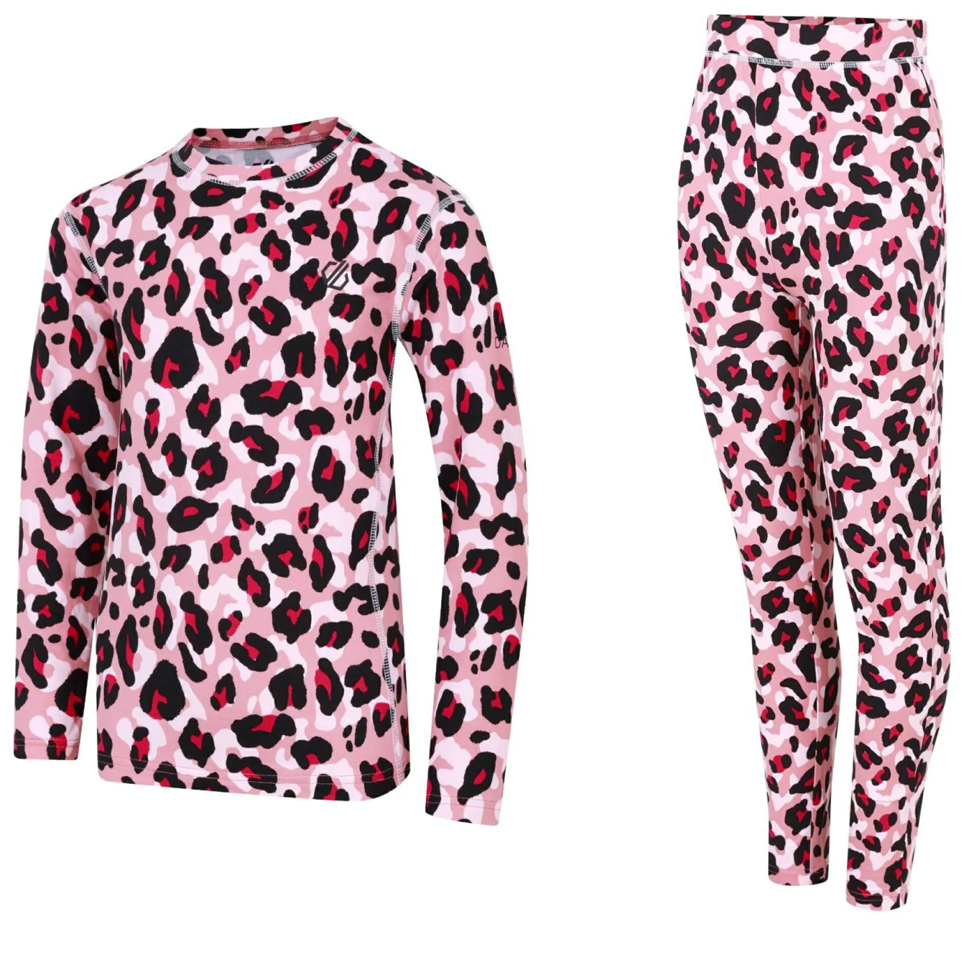 Dare 2b - Kids' Pow II Baselayer Set | Dusty Rose Cheetah Print