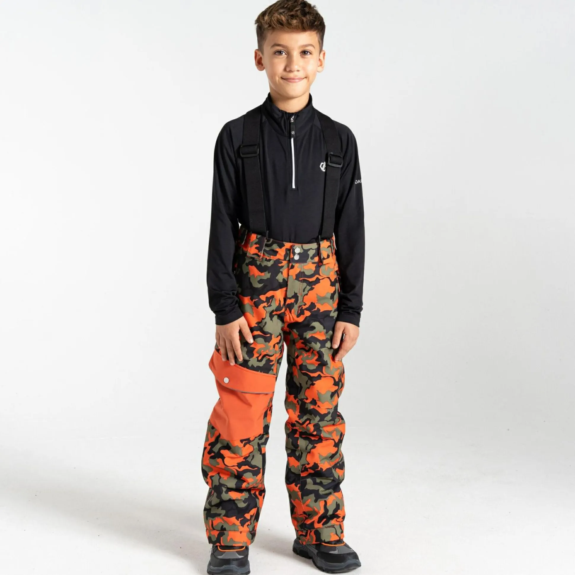 Dare 2b - Kids' Pow Ski Pants | Orange Rust Camo Print