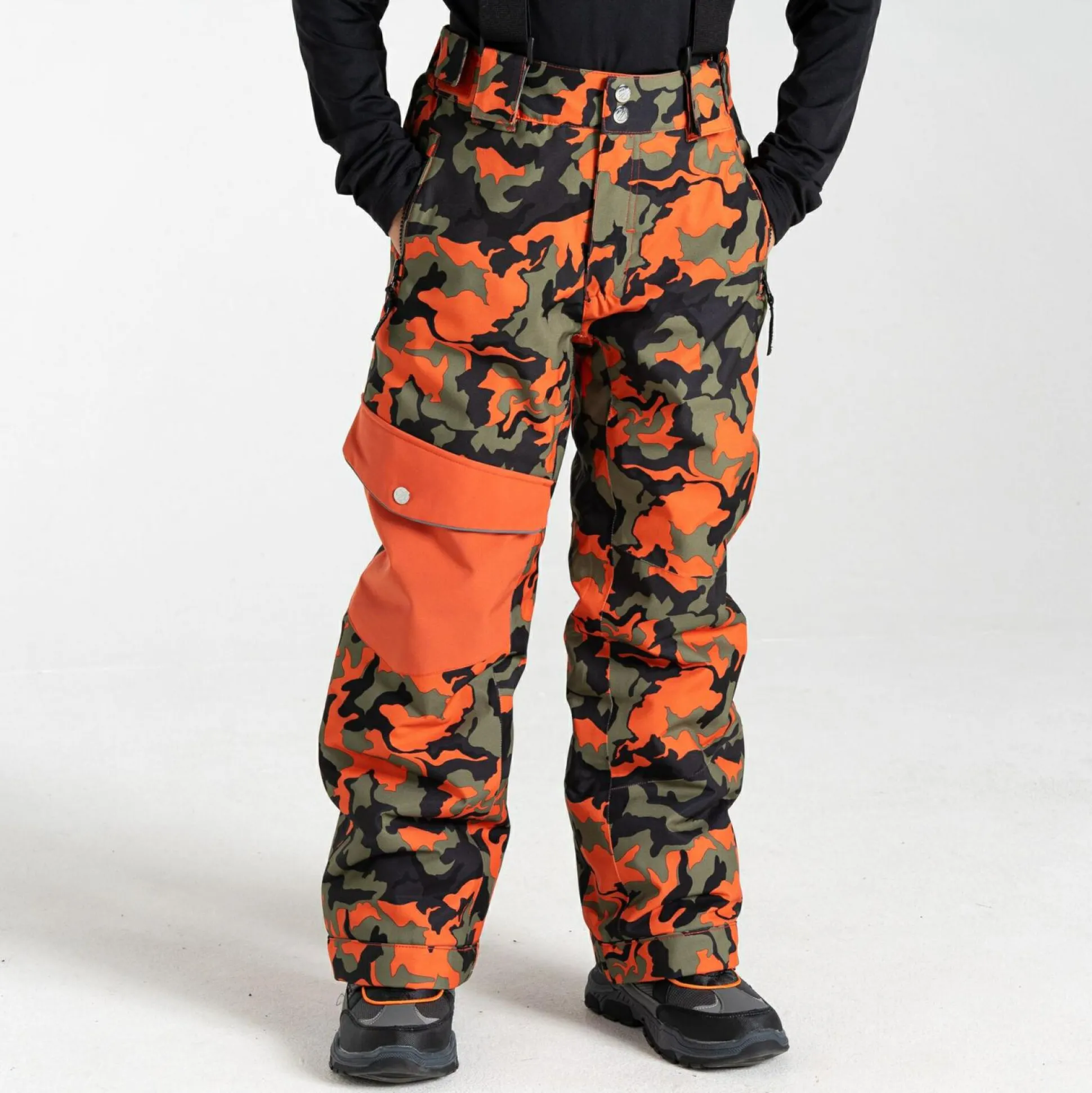 Dare 2b - Kids' Pow Ski Pants | Orange Rust Camo Print