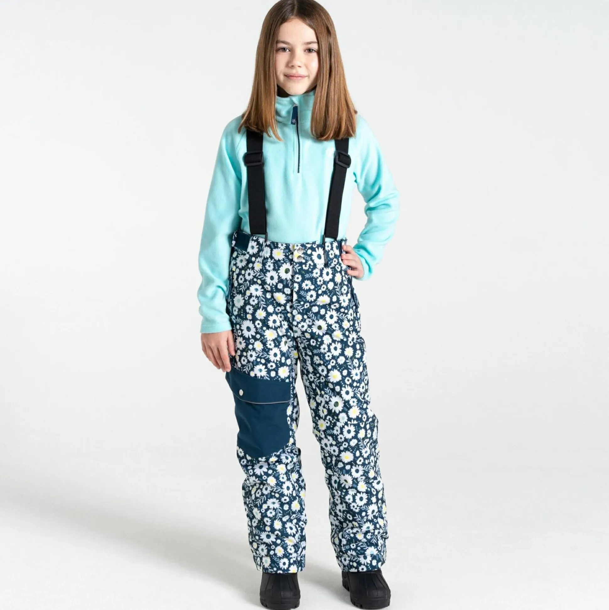 Dare 2b - Kids' Pow Ski Pants | Moonlight Denim Daisy Print