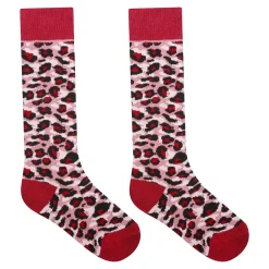 Dare 2b - Kids' Printed Ski Socks | Dusty Rose Cheetah Print