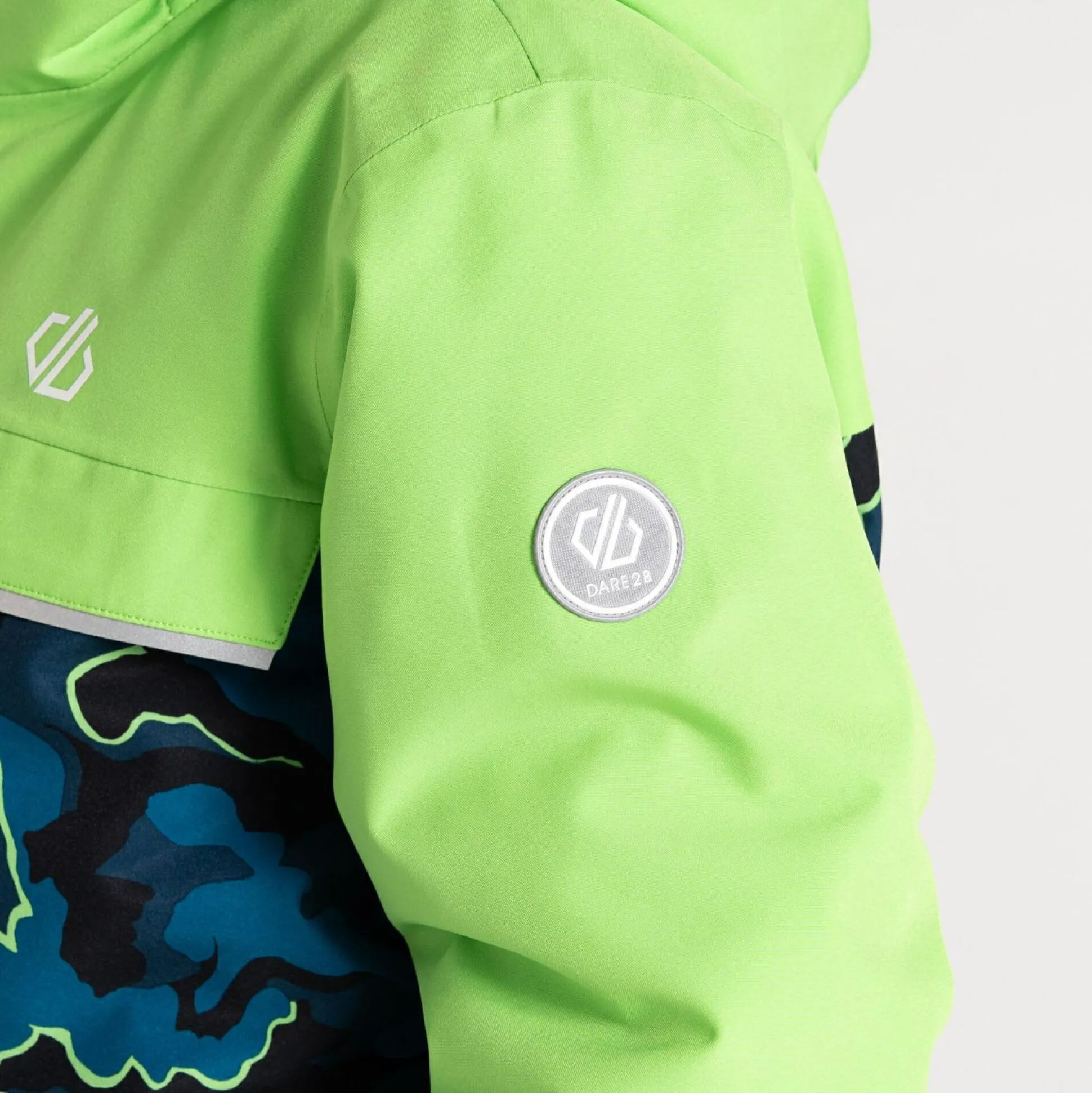 Dare 2b - Kids' Traverse II Ski Jacket | Green Blue Camo Print