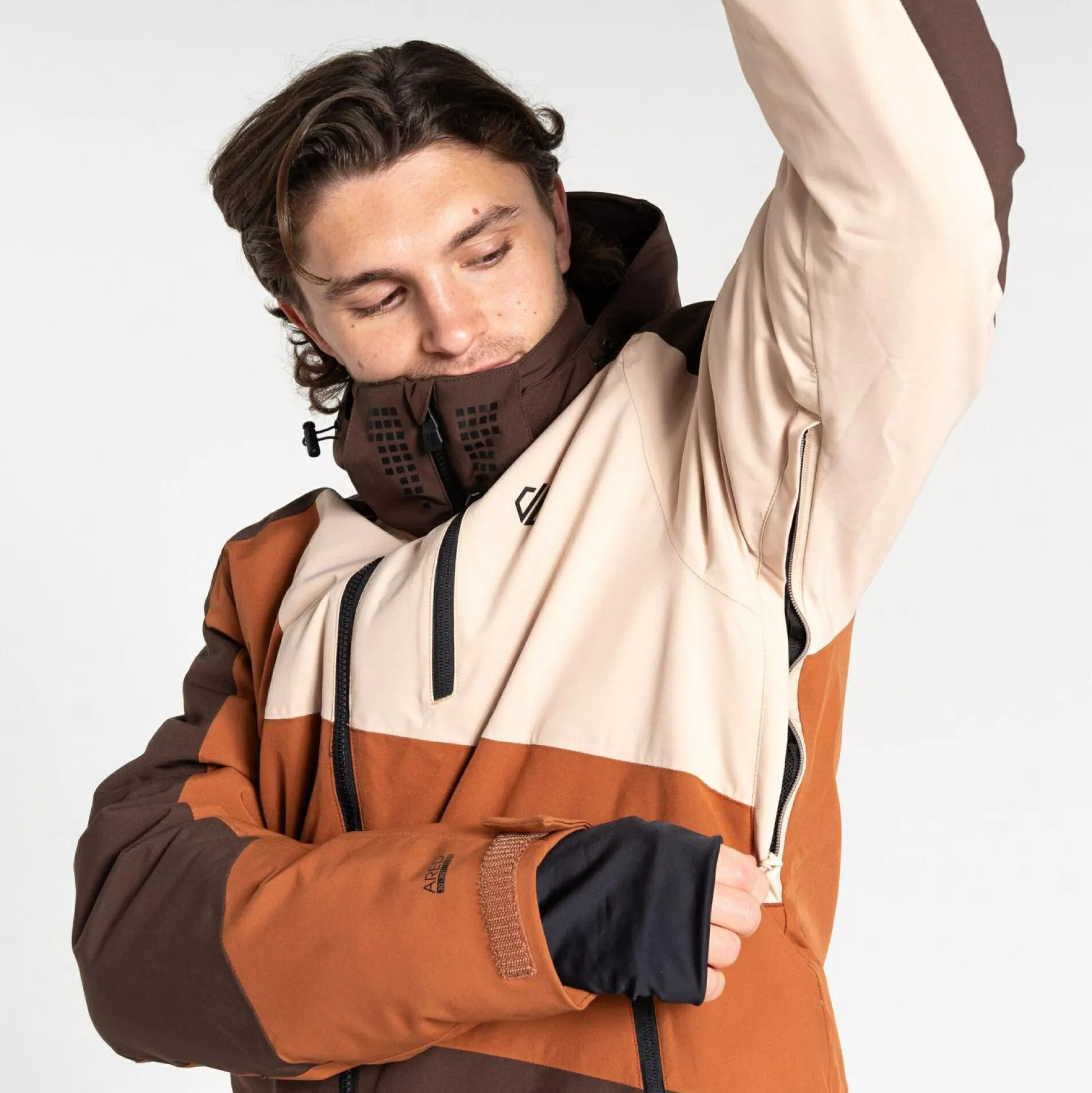 Dare 2b - Men's Baseplate II Ski Jacket | Mocha Brown Orange