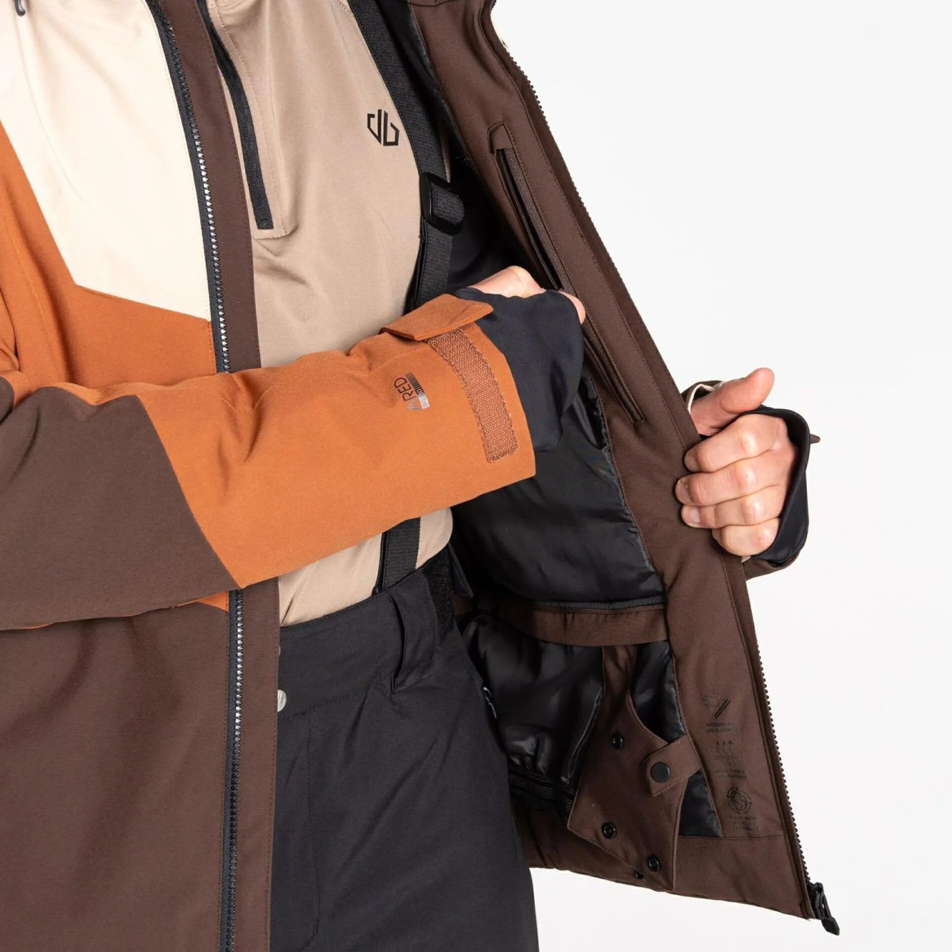 Dare 2b - Men's Baseplate II Ski Jacket | Mocha Brown Orange