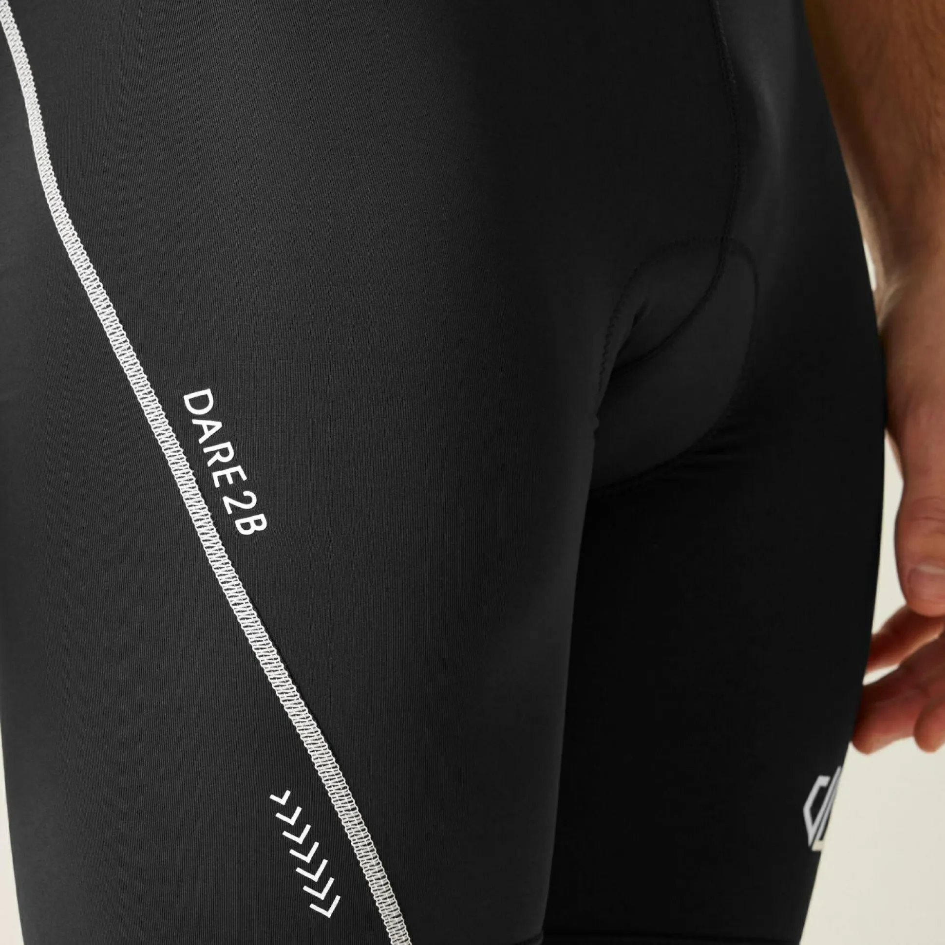 Dare 2b - Men's Bold Reflective Cycling Shorts | Black & White