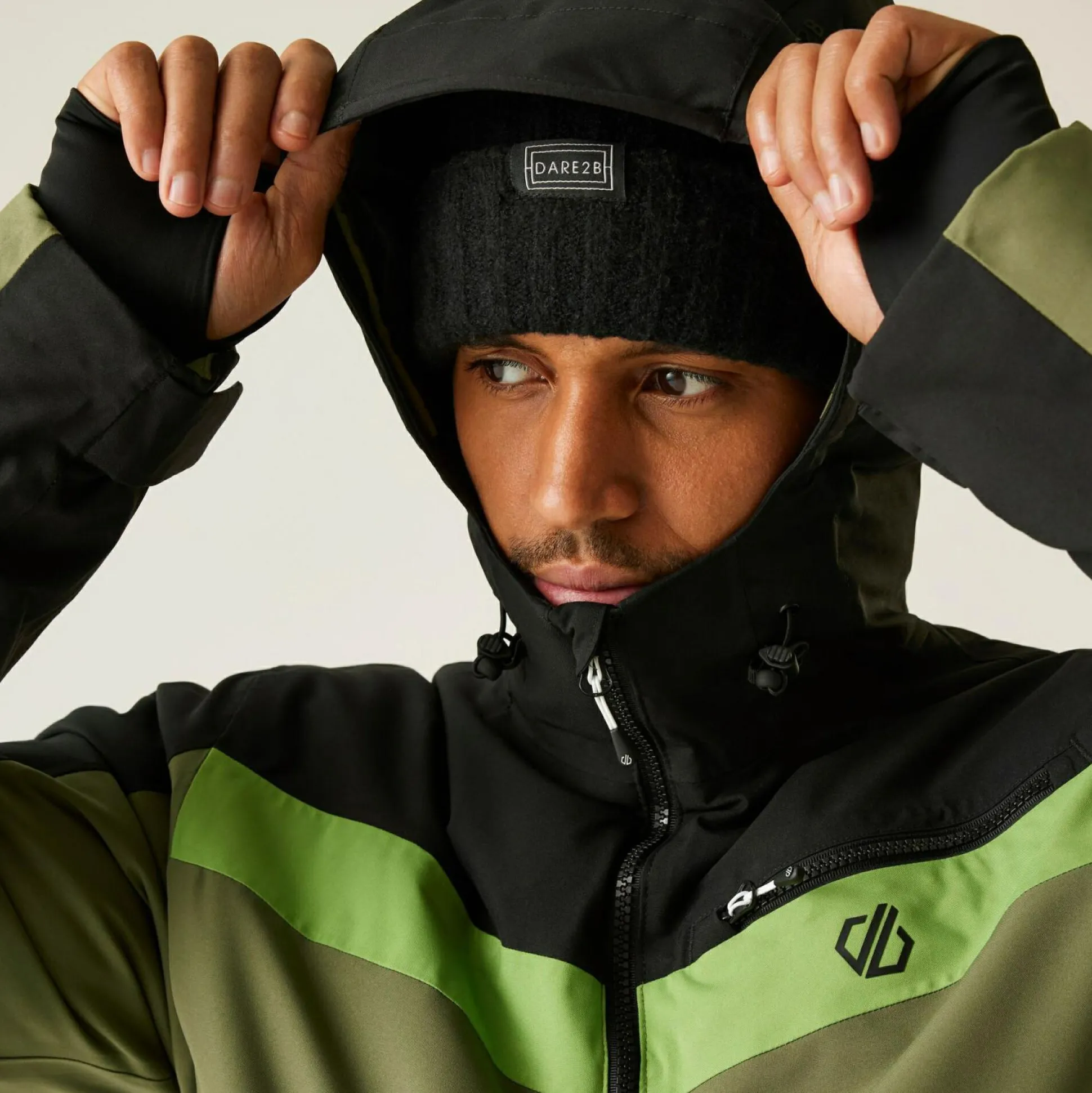 Dare 2b - Men's Eagle II Ski Jacket | Black Olivine Green