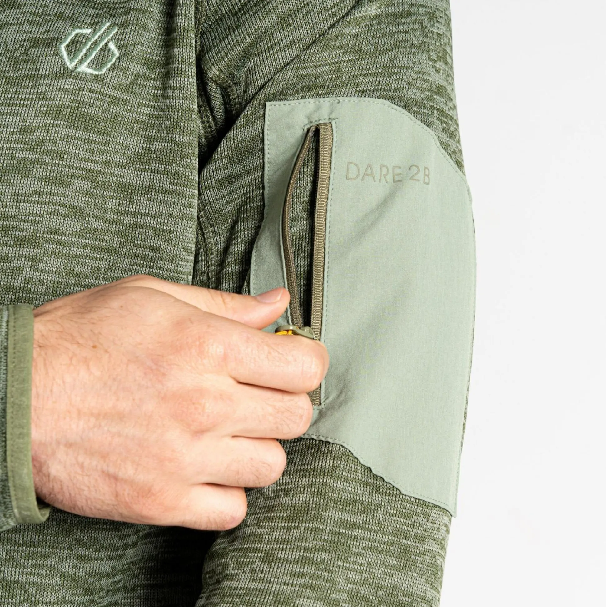 Dare 2b - Men's Torrek Mountain Zip Through Fleece | Olivine Green