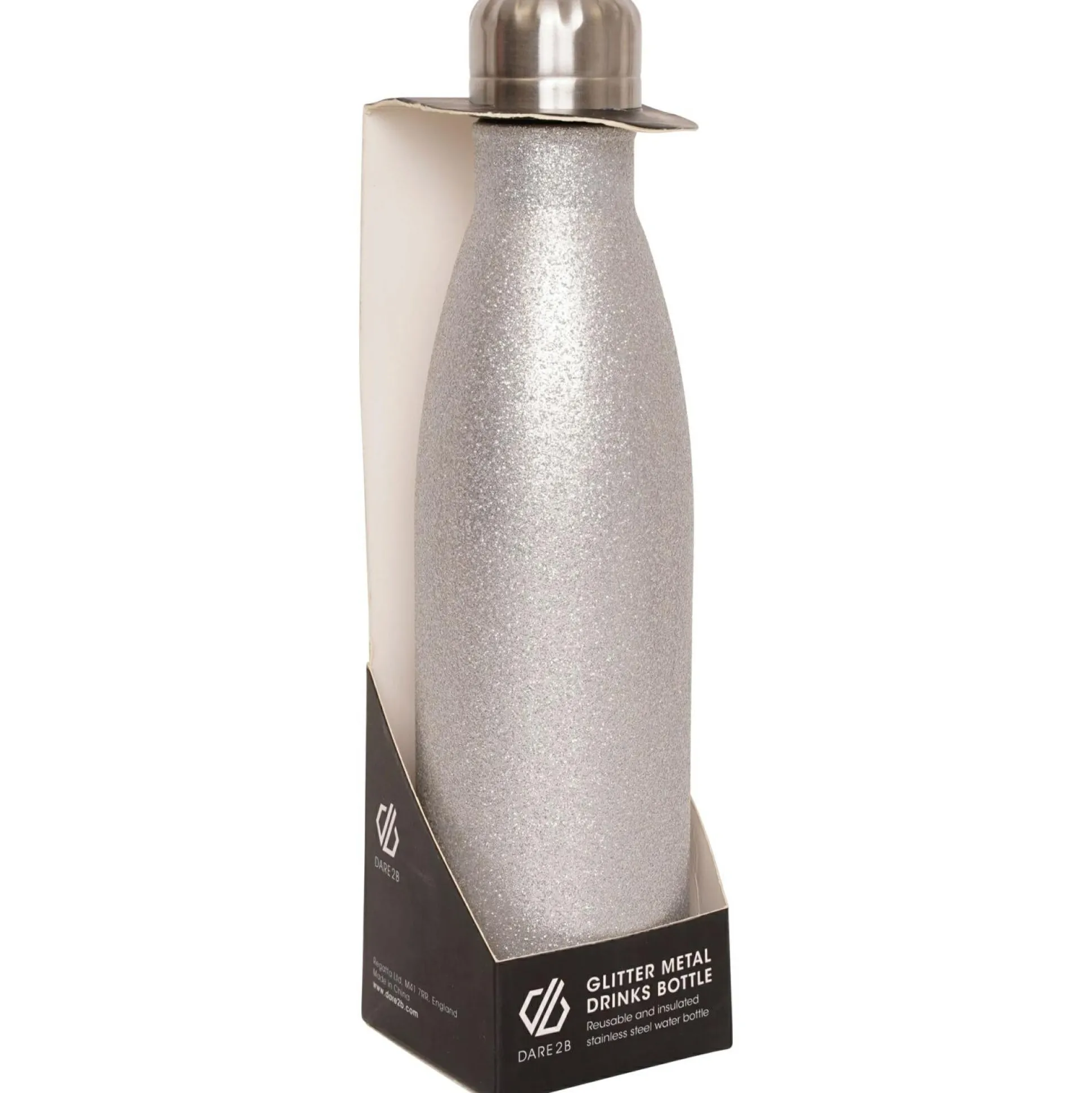 Dare 2b - Metal Glitter Drinks Bottle | Silver