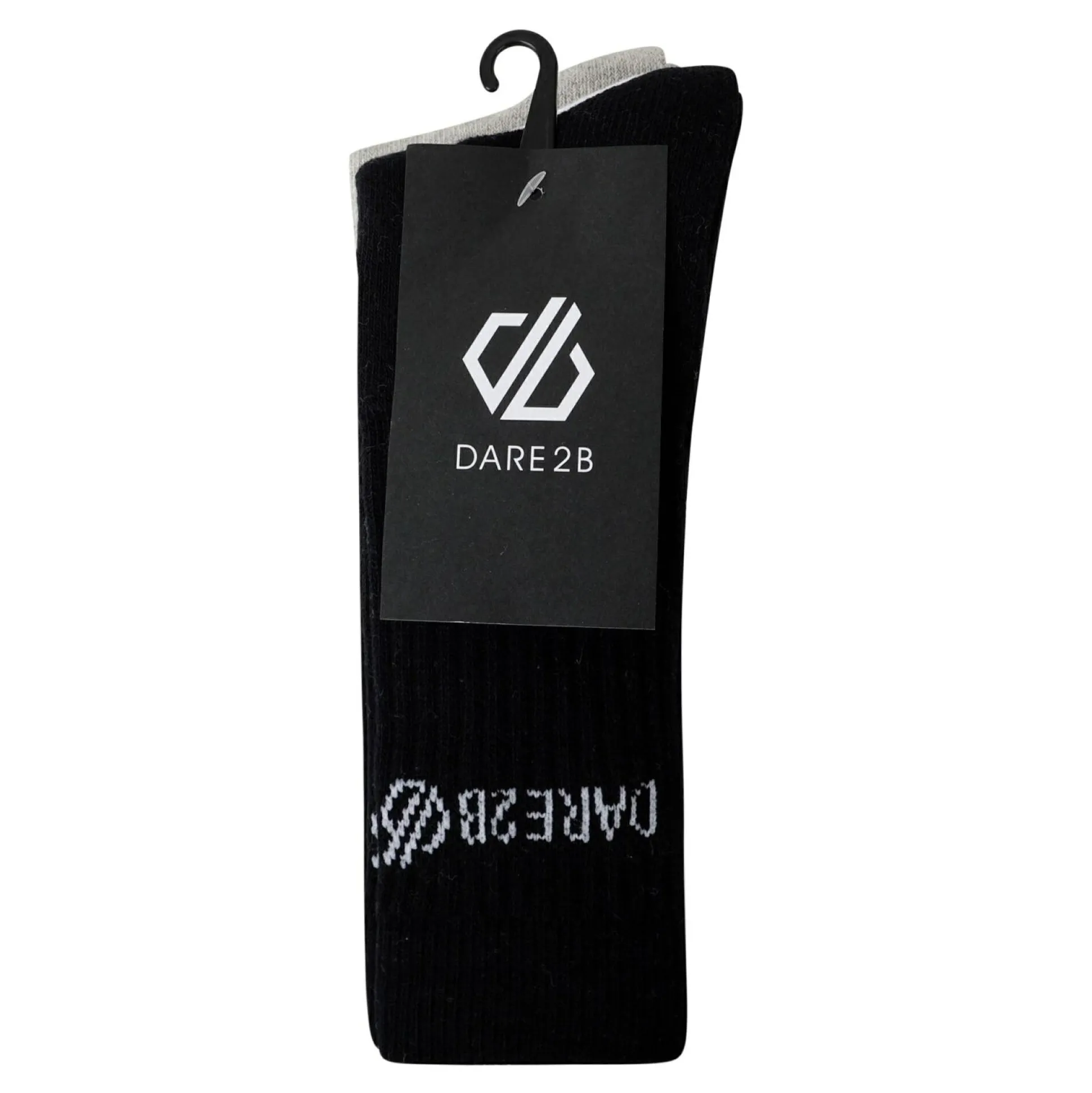 Dare 2b - Pack of 3 Unisex Crew Socks | Black / White / Grey Marl