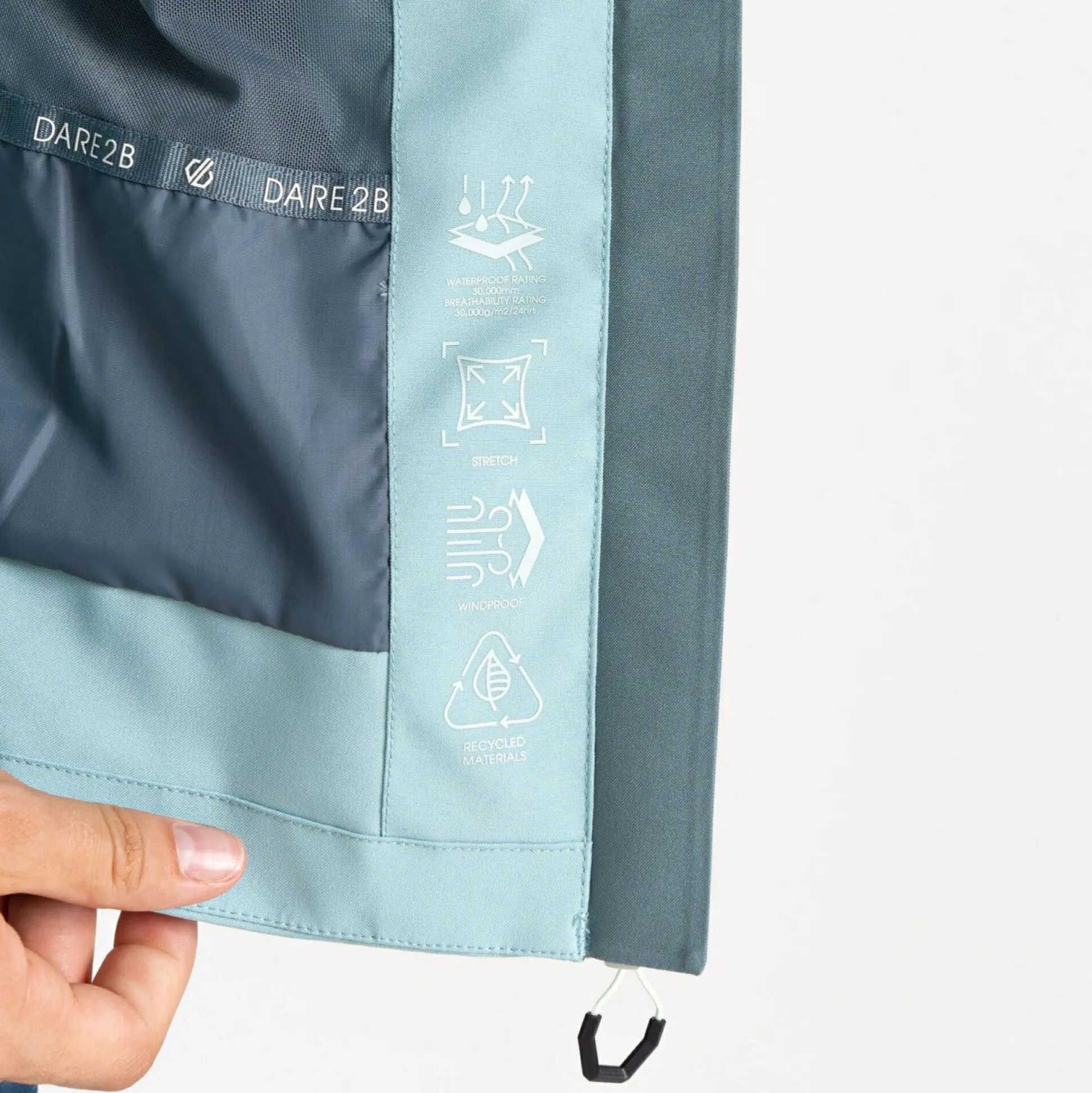 Dare 2b - Women's Diverging Waterproof Jacket | Element Grey & Aquifer