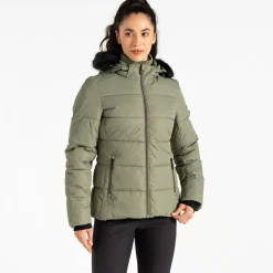 Dare 2b - Women's Glamourize V Baffled Ski Jacket | Olivine Green