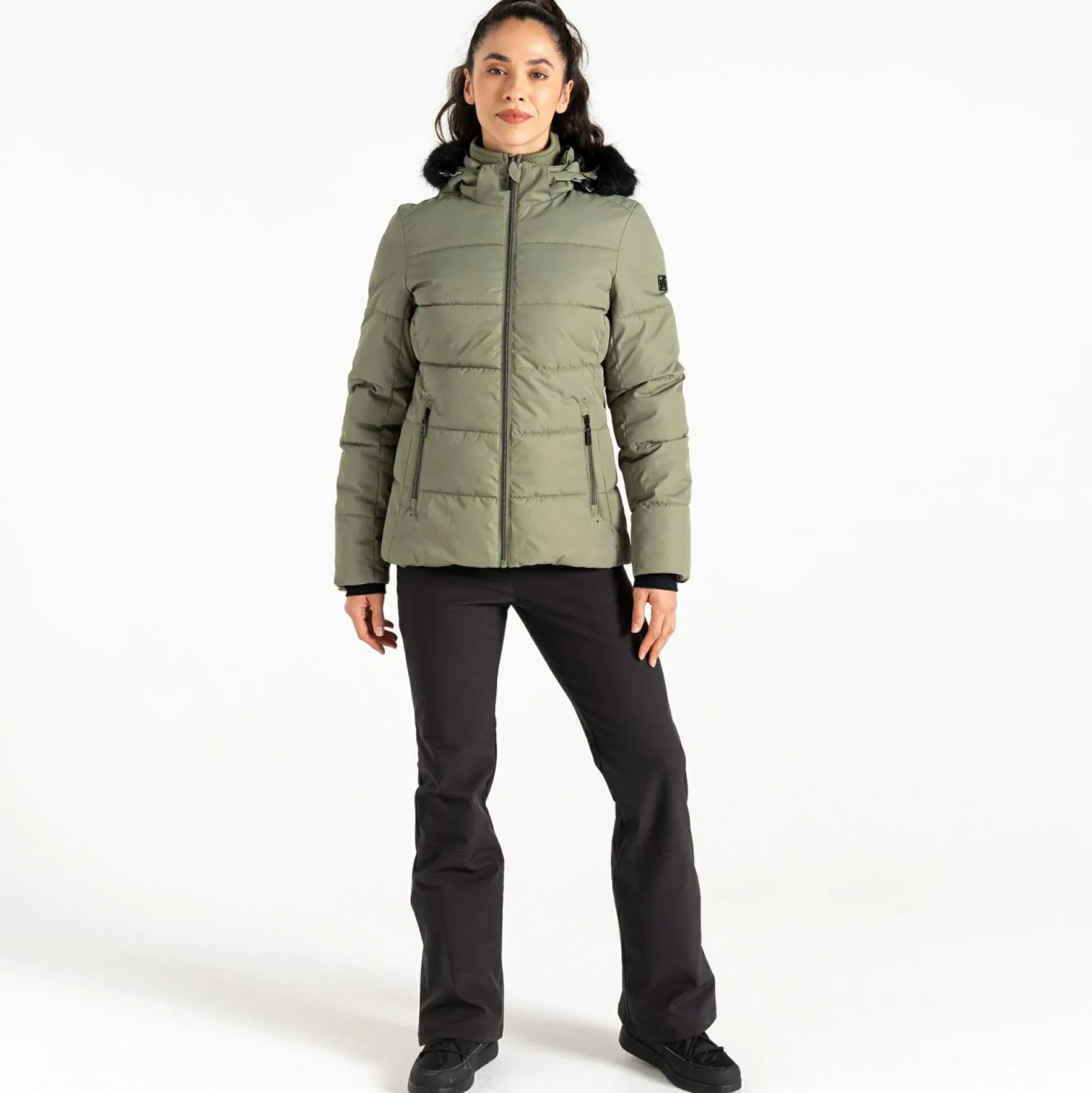 Dare 2b - Women's Glamourize V Baffled Ski Jacket | Olivine Green