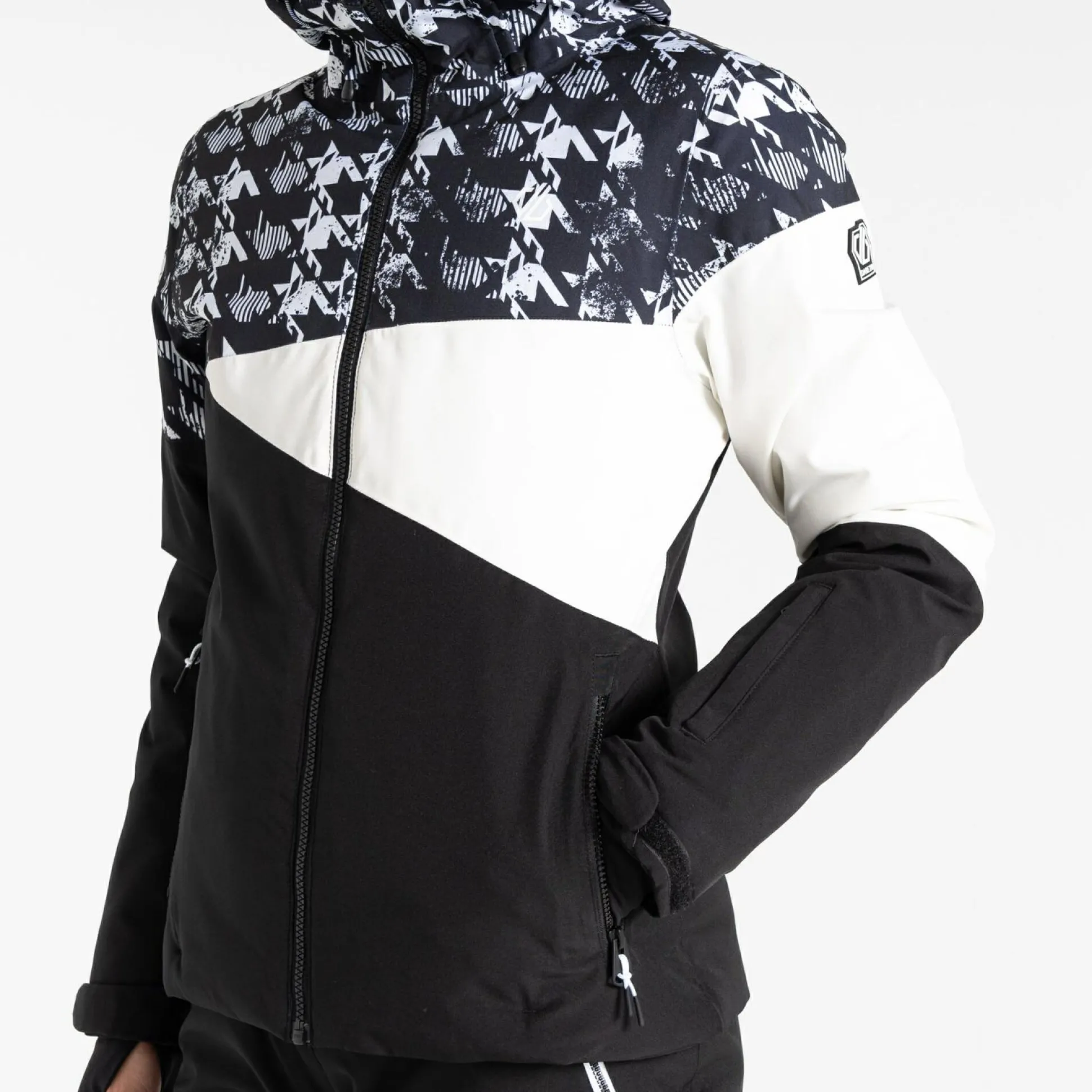 Dare 2b - Women's Ice III Ski Jacket | Black Dogtooth Print