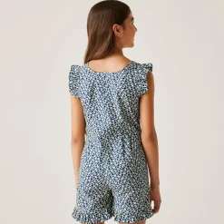 Girls Orla Kiely Playsuit | Jasmine Flower Blue