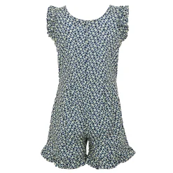 Girls Orla Kiely Playsuit | Jasmine Flower Blue