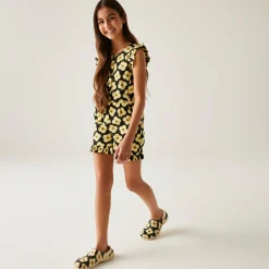 Girls Orla Kiely Playsuit | Spinning Flower Black
