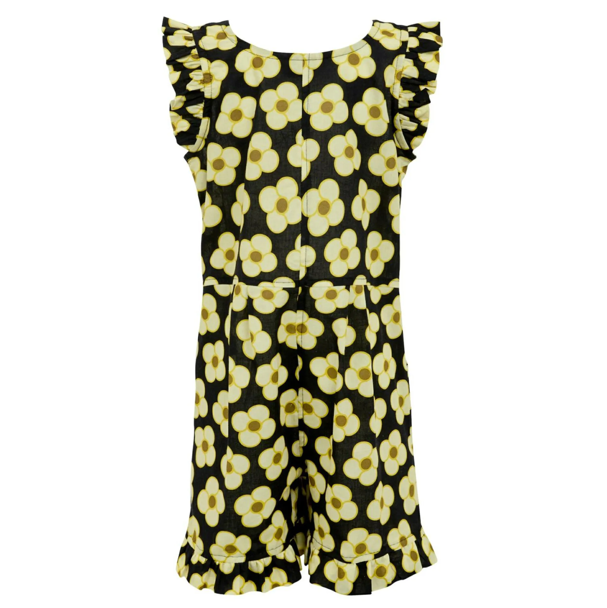 Girls Orla Kiely Playsuit | Spinning Flower Black
