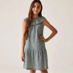 Girls Orla Kiely Sleeveless Dress | Jasmine Flower Blue