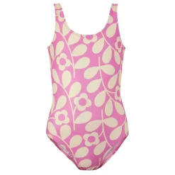 Girls Orla Kiely Swimsuit | Jasmine Flower Lilac Cream