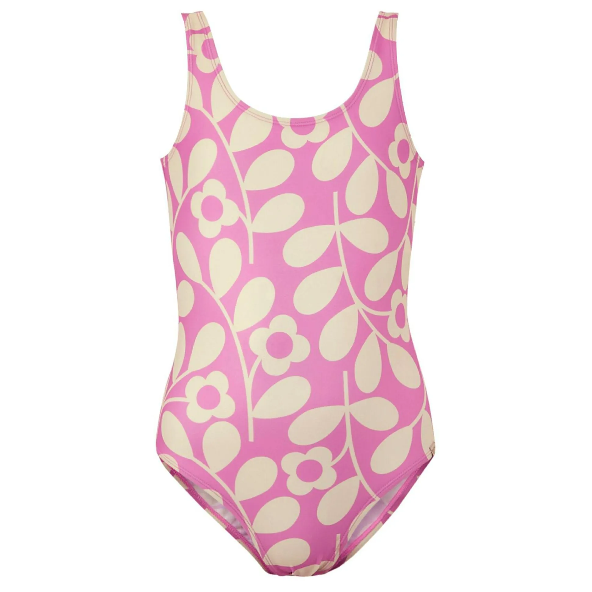 Girls Orla Kiely Swimsuit | Jasmine Flower Lilac Cream