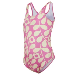 Girls Orla Kiely Swimsuit | Jasmine Flower Lilac Cream