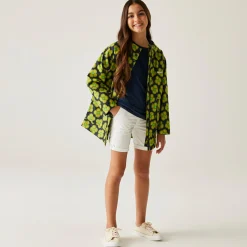 Girls Orla Kiely Swing Waterproof Jacket | Spinning Flower Navy