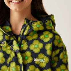 Girls Orla Kiely Swing Waterproof Jacket | Spinning Flower Navy