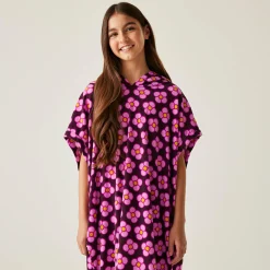 Girls Orla Kiely Towelling Robe | Spinning Flower Morello