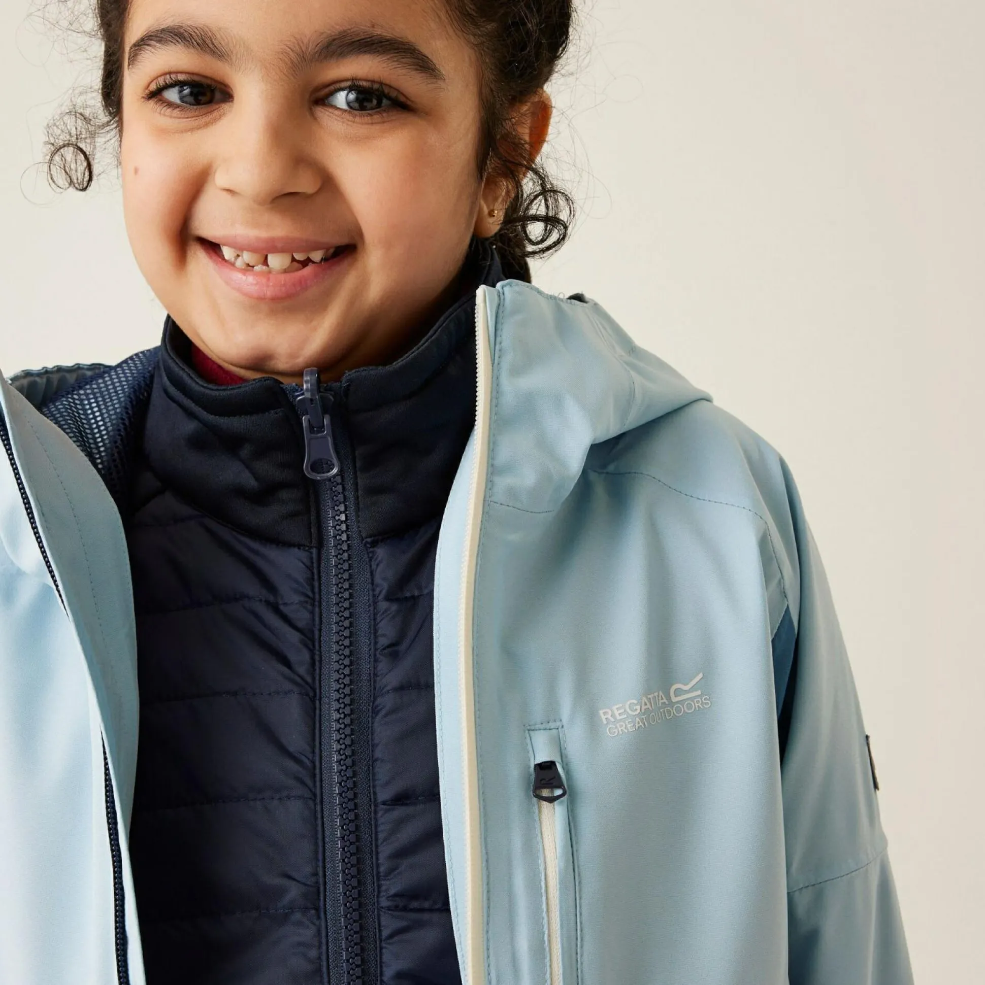 Girls Trekktain 3-in-1 Jacket | Coronet Blue Clear Sky