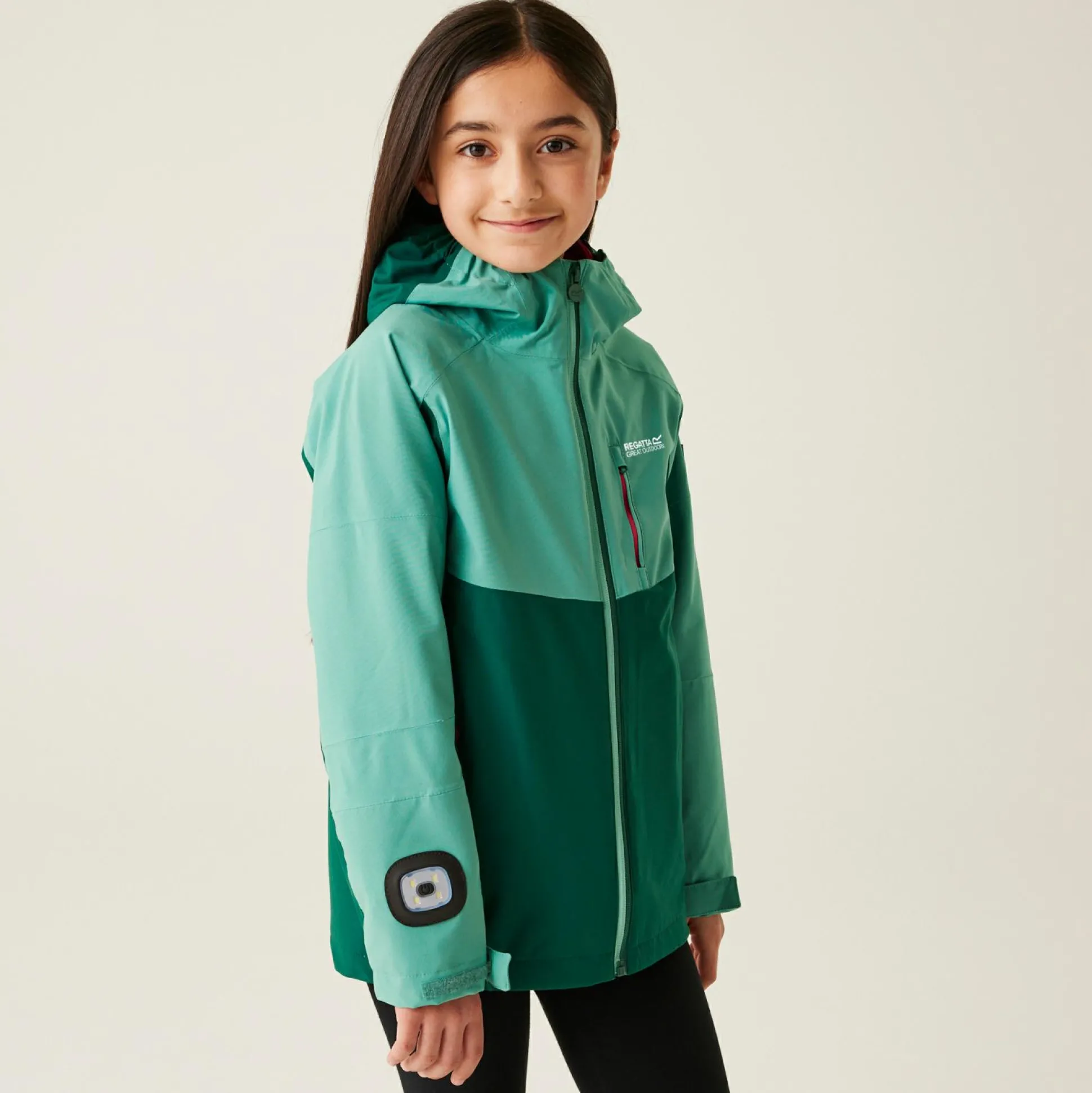 Girls Trekktain 3-in-1 Jacket | Rain Forest Dusty Green