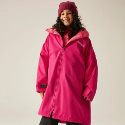 Junior Waterproof Changing Robe | Pink Potion Shell Pink