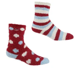 Kids 2 Pack Cosy Sock | Cherry Pink