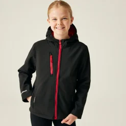 Kids' Ablaze 3-Layer Softshell Jacket | Black Classic Red