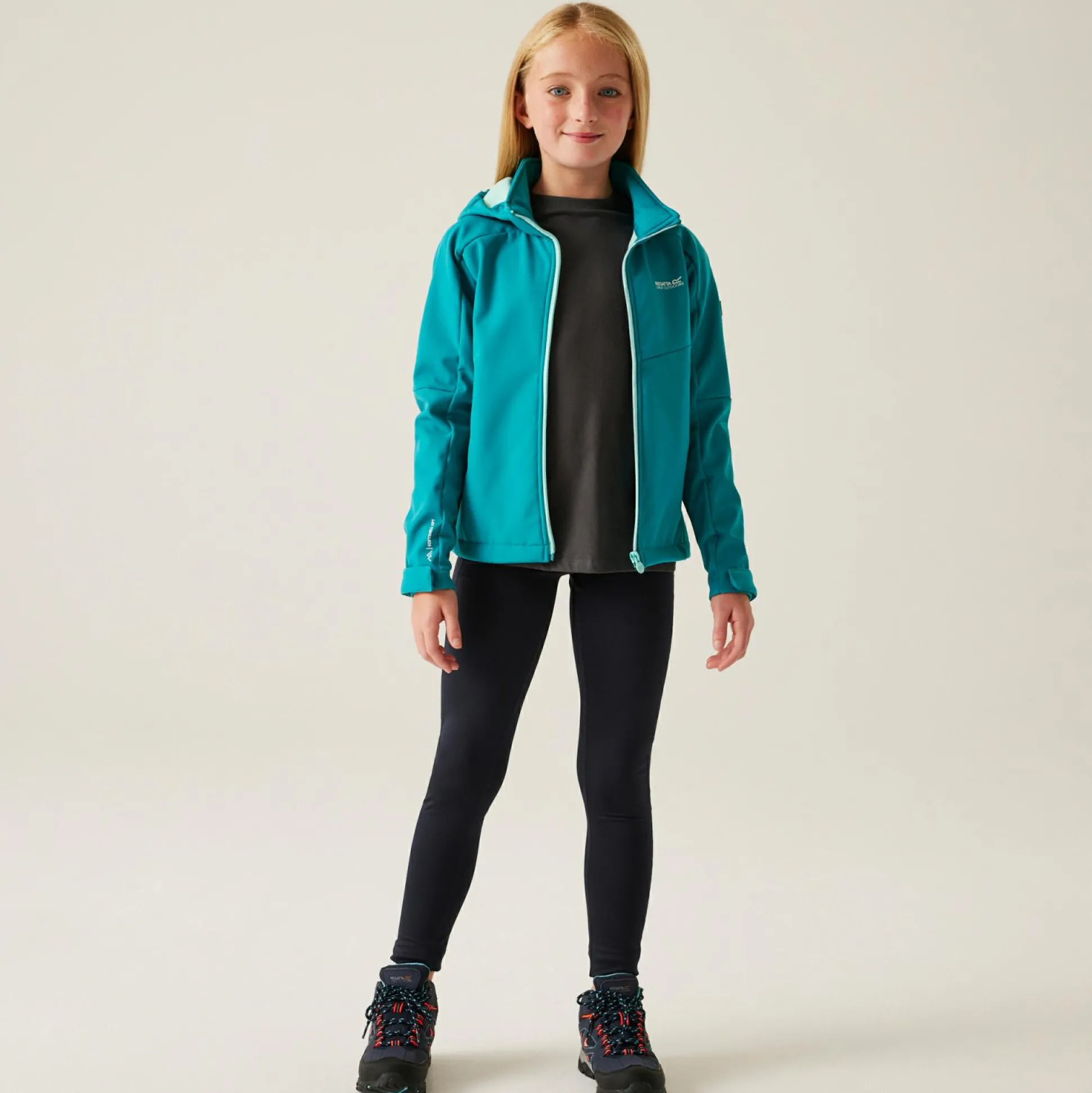 Kids' Acidity VIII Softshell Jacket | Exotic Plume Aruba Blue
