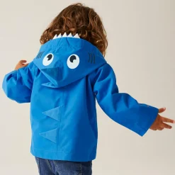 Kids' Animal Print Waterproof Jacket | Bubbles The Shark Hawaiian Blue