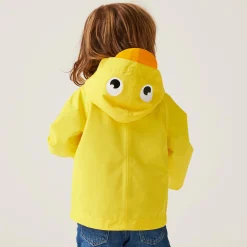 Kids' Animal Print Waterproof Jacket | Pebbles The Duck Sunbeam
