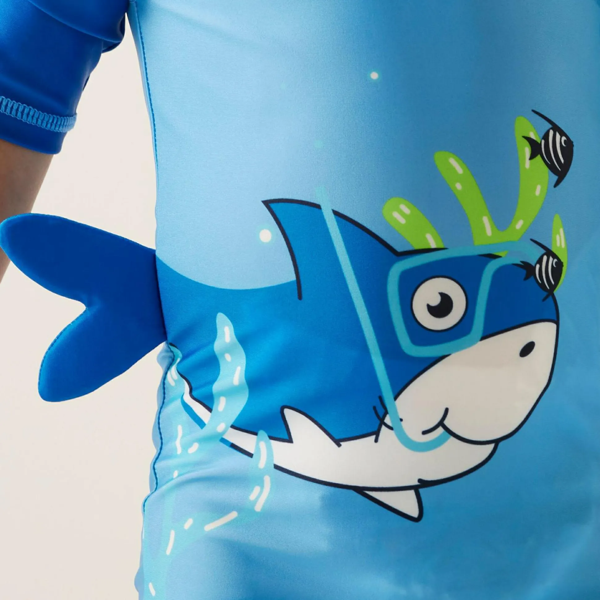 Kids' Animal Swimsuit | Bubble The Shark Elysium Blue Hawaiian Blue