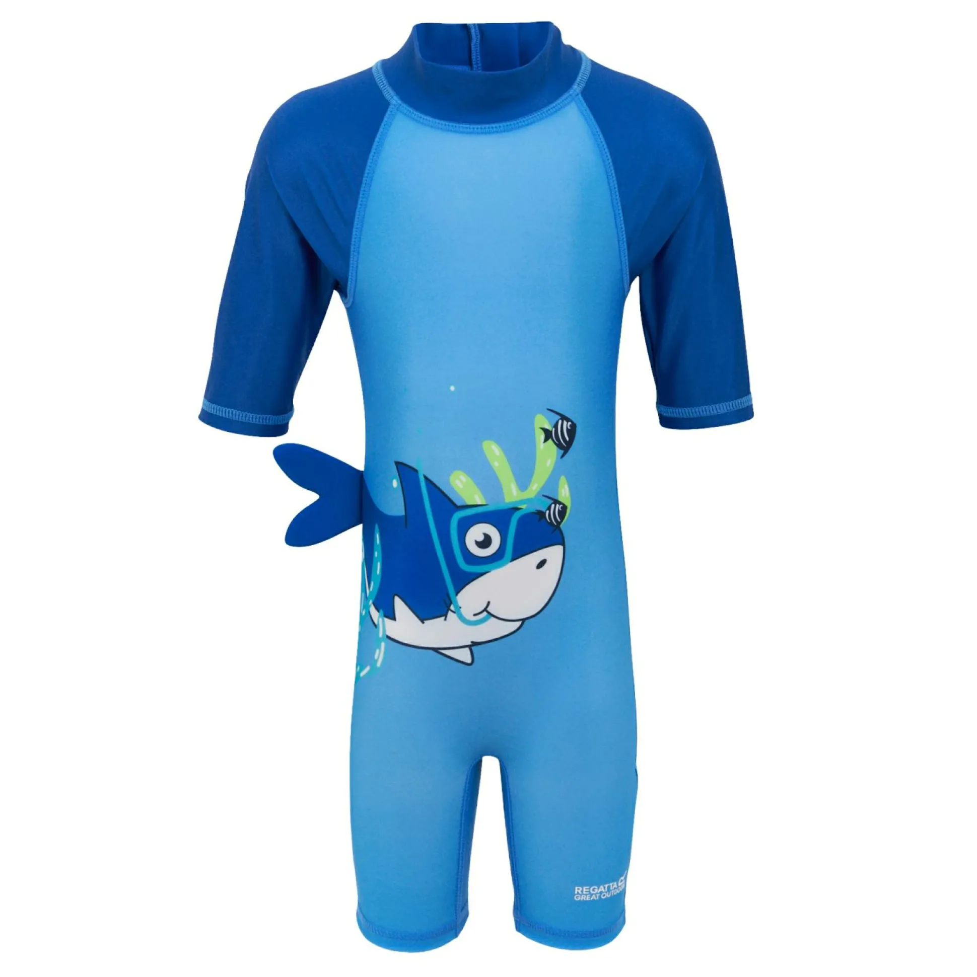 Kids' Animal Swimsuit | Bubble The Shark Elysium Blue Hawaiian Blue