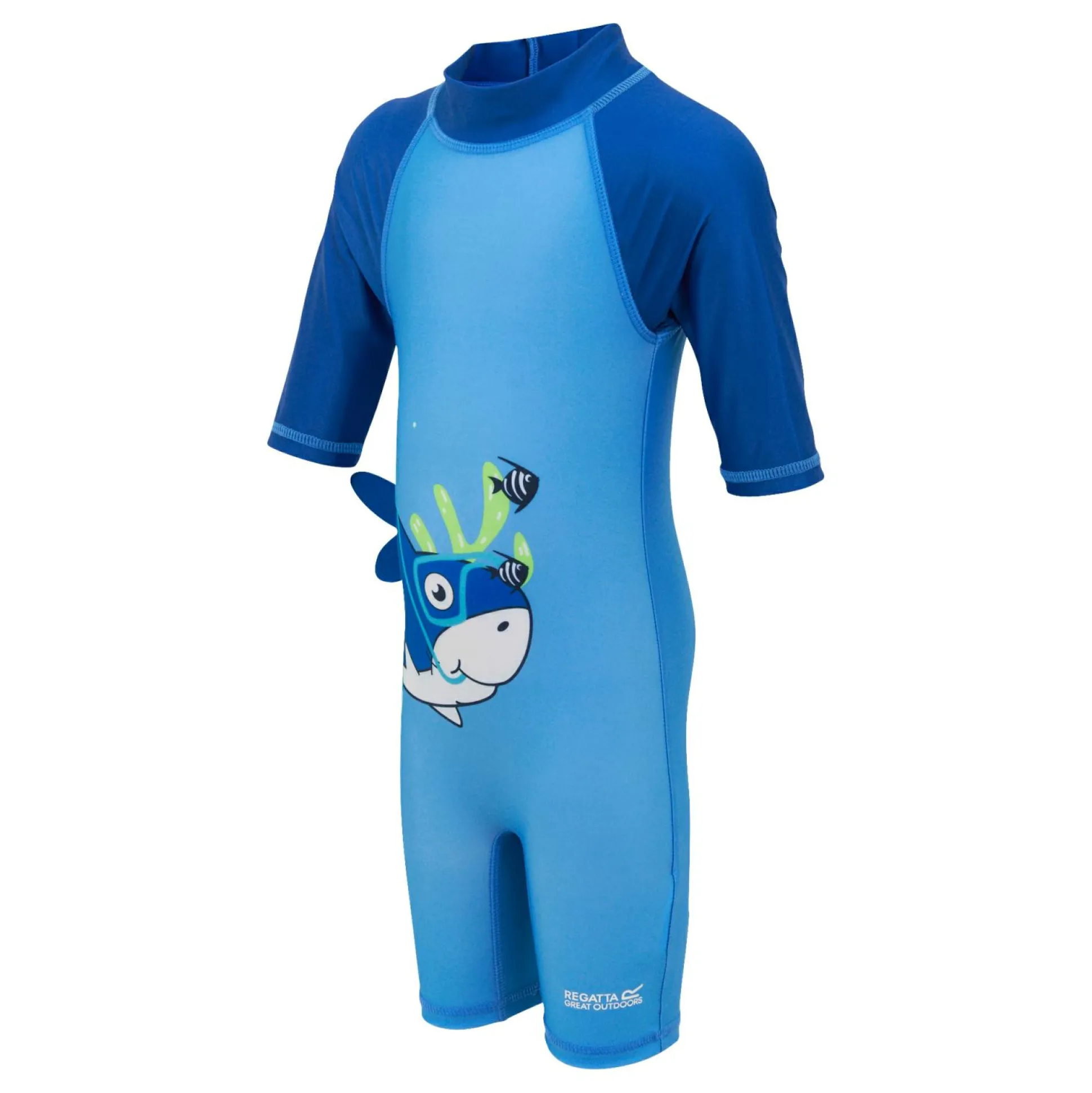 Kids' Animal Swimsuit | Bubble The Shark Elysium Blue Hawaiian Blue