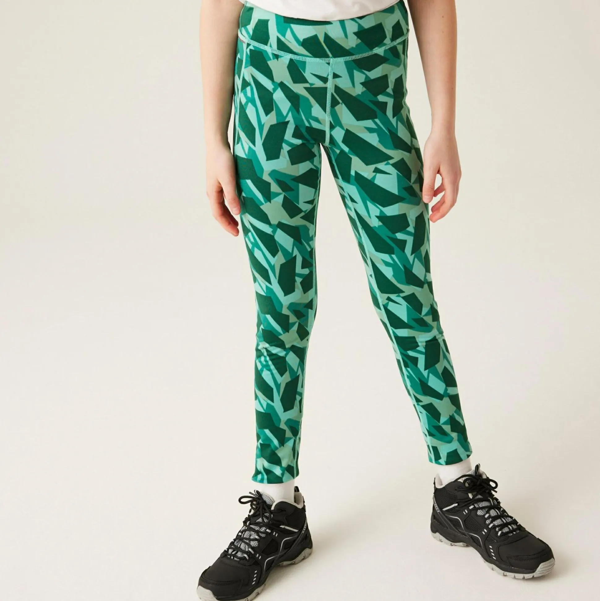 Kids' Barlia Winter Leggings | Dusty Green Abstract Camo