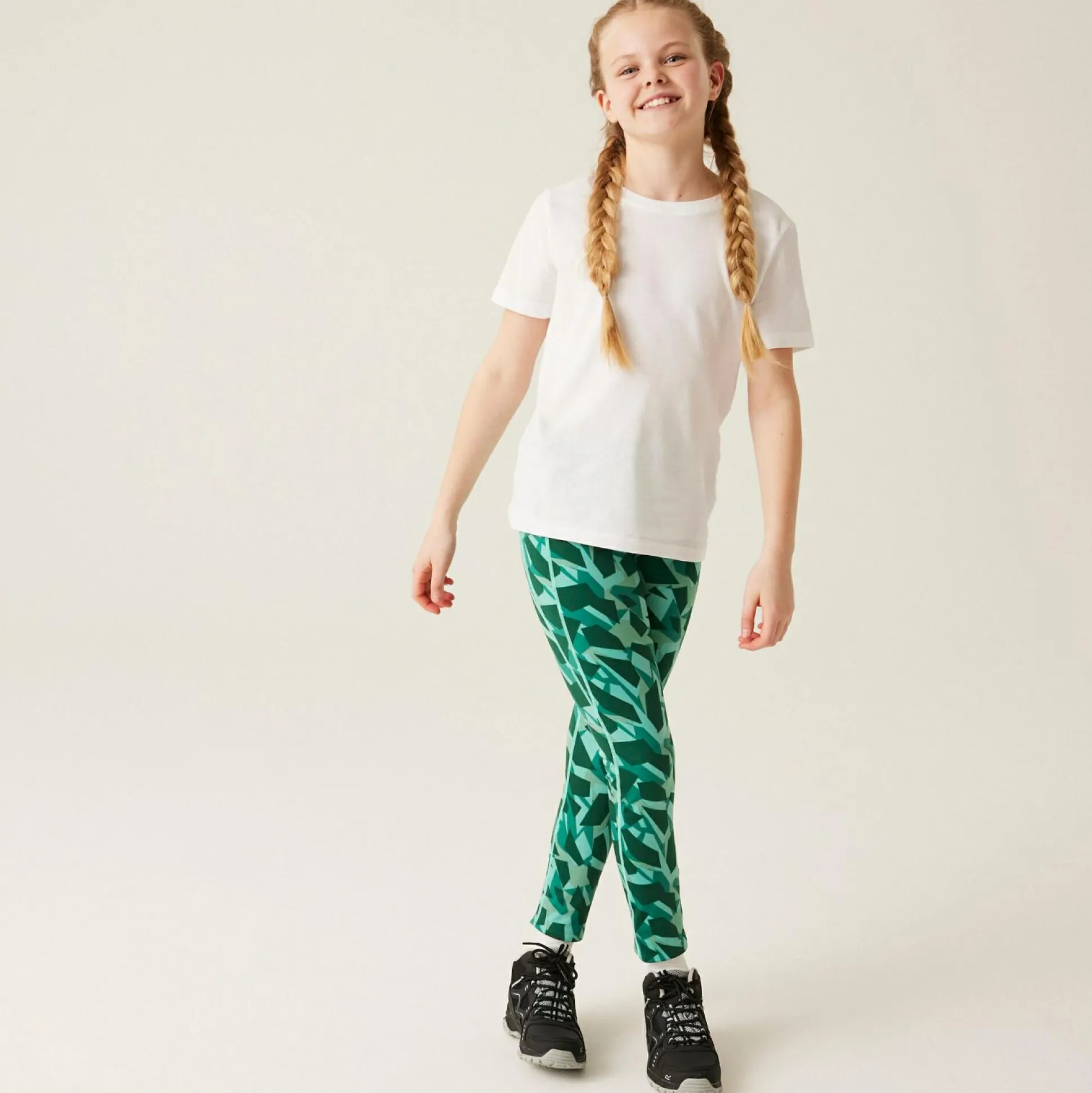 Kids' Barlia Winter Leggings | Dusty Green Abstract Camo