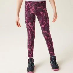 Kids' Barlia Winter Leggings | Deep Plum Marble