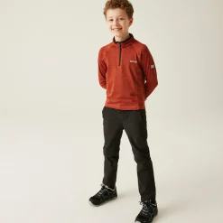 Kids' Berley Half Zip Top | Red Ochre Black