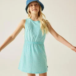 Kids' Beylina Dress | Aruba Blue White Micro Dot