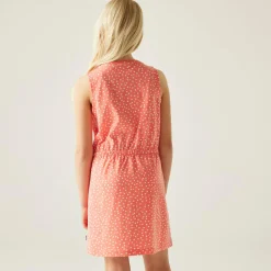 Kids' Beylina Dress | Peach Bloom White Micro Dot